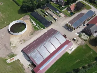 Luftbild von oben Haupthof