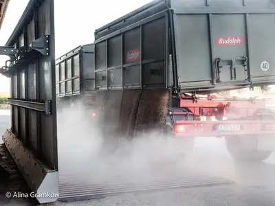 Abkippen an der Getreideanlage