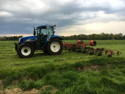 New Holland mit Kreiselheuer