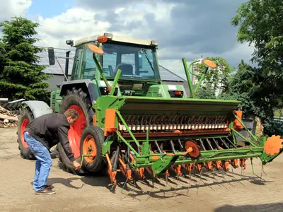 Abdrehen der Drillmaschine üben