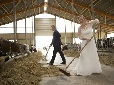 Marvin Campe zusammen mit seiner Frau Catharina Campe