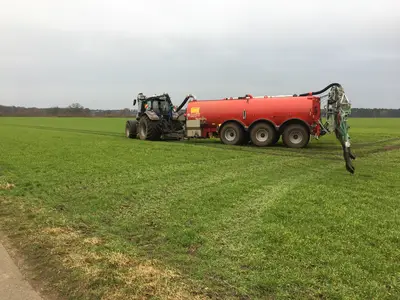 G&uuml;lleausbringung im Bestand