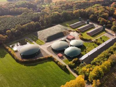 Luftbild aus dem Herbst