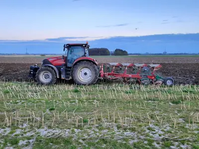 Case Puma 175 mit 4-Schar Volldrehfplug 