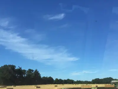 Stroh fahren bei bestem Wetter 
