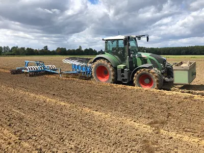 Pfl&uuml;gen vor den Buschbohnen 