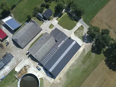 Luftbild vom Betrieb