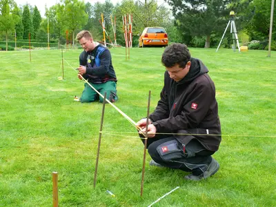 Vermessung vom Gel&auml;nde - Mathe pur!