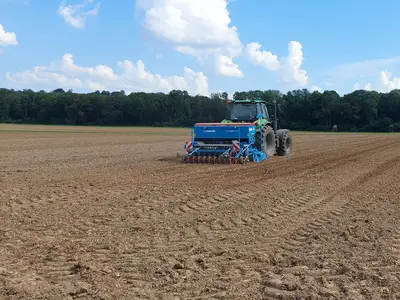 Azubi bei der Aussaat 