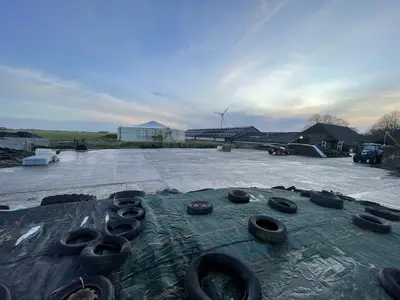 Blick auf die Siloplatte