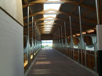 Boxen und Stallgasse